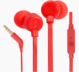 JBL Tune 110 Earphones – Red