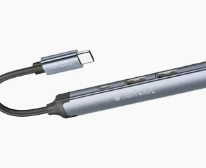 Light Wave 4-in-1 USB-C Hub Adapter – USB 3.0 USB 2.0 & Type-C Expansion