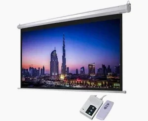 Light Wave LW-EPS-200E Electric Projector Screen – 200 x 200cm with RF Remote Control