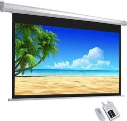 Light Wave LW-EPS-240E Electric Projector Screen – 240 x 240cm with RF Remote Control