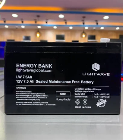 Lightwave 12V 7.5Ah UPS Battery – High Performance SMF Battery