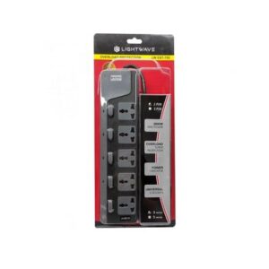 Lightwave 5-Way Extension Socket – 3 Metres Cable with Surge Protection